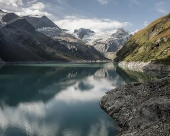 Aufnahme vom Stausee Mooserboden Kraftwerk Kapun.