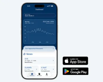 Iphone 17 max mit Dashboard von der VERBUND Now App