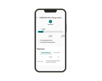 VERBUND-Flex-Charge-Status auf Iphone Display