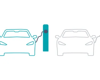 Visualisierung von zwei E-Autos beim Laden